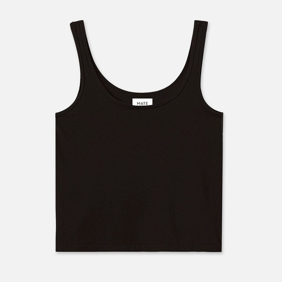 MATE the Label Tops - MATE the Label- Organic Cotton Layering Tank, Black, Medium